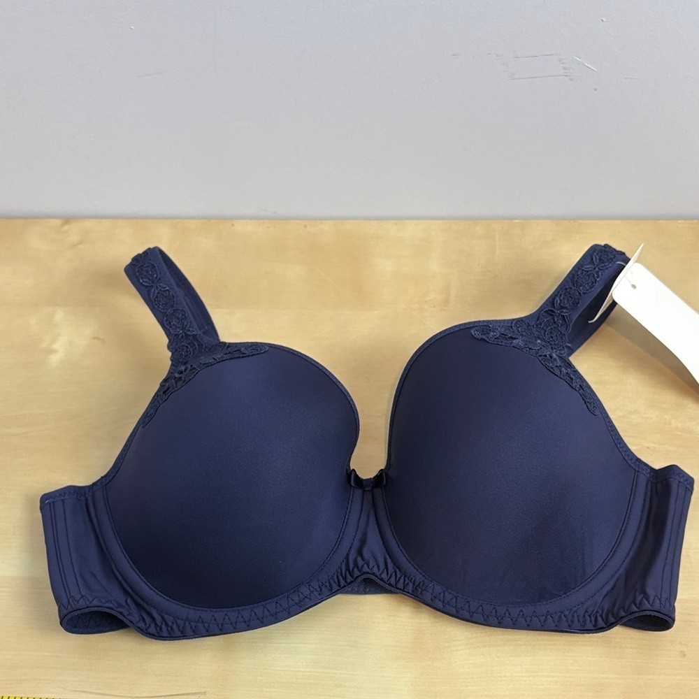 Navy Blue Lace Accent Bra
